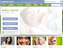Tablet Screenshot of edlanddental.com